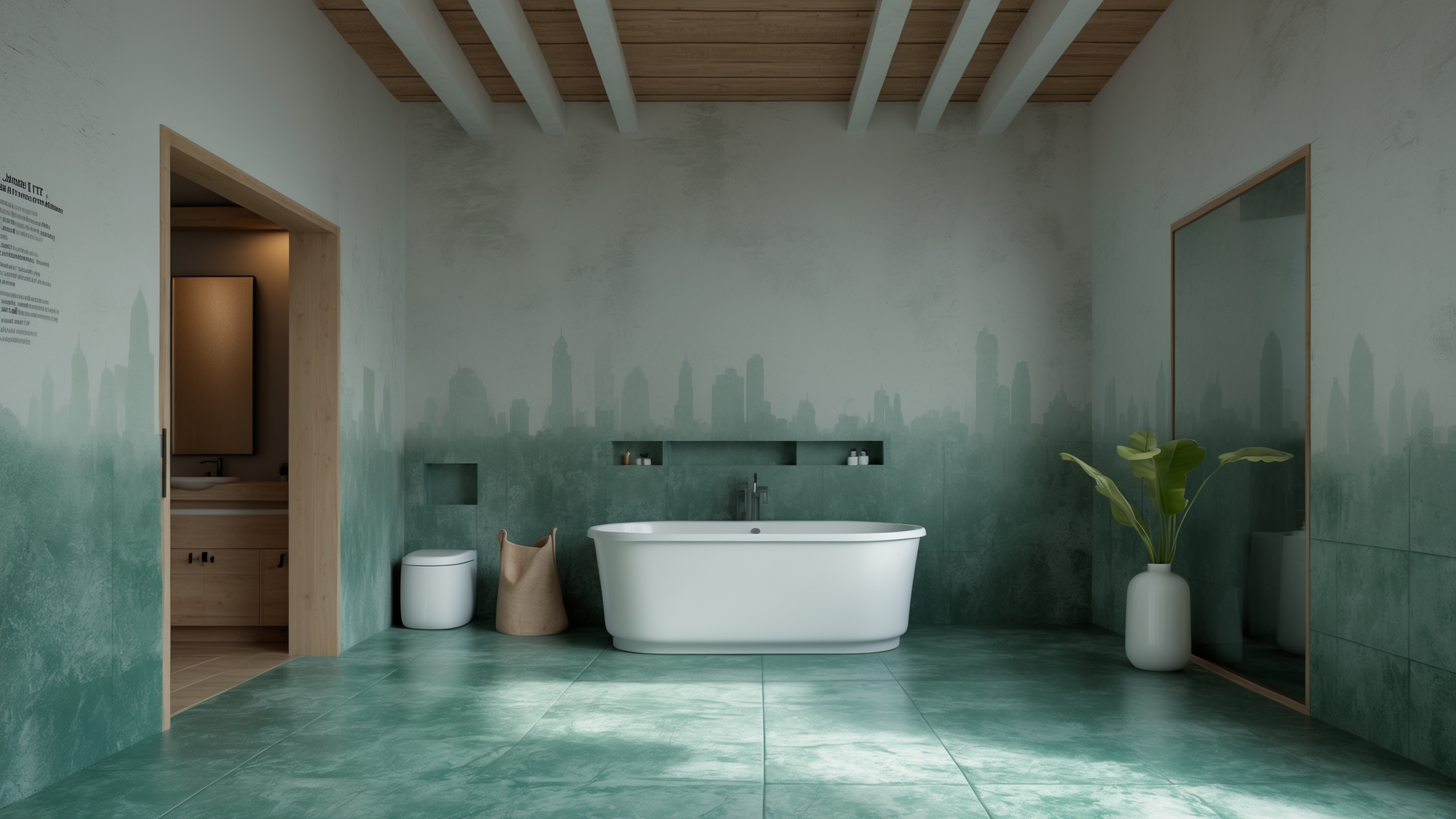 Compact bathroom with modern exhaust fan and moisture-resistant materials